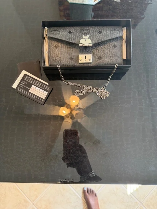 MCM Patricia clutch bag grey - Picture 4 of 8